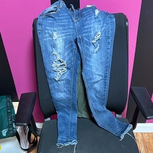Indigo Rein Distressed Blue Jeans